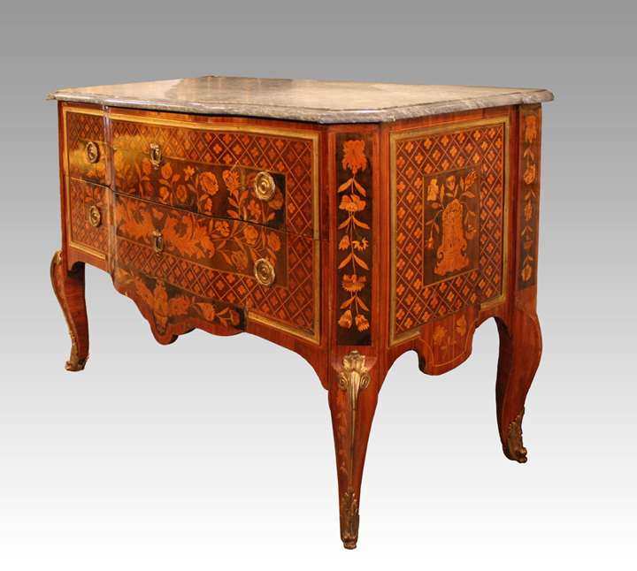 A Transitional commode stamped